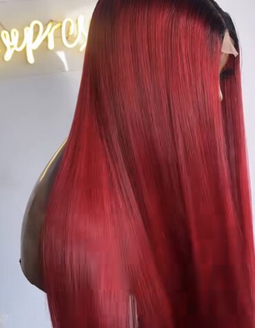 26inches 300g 2*6 closure custom
Colored wig