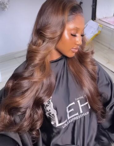 26inches 400g layered HD frontal custom colored wig