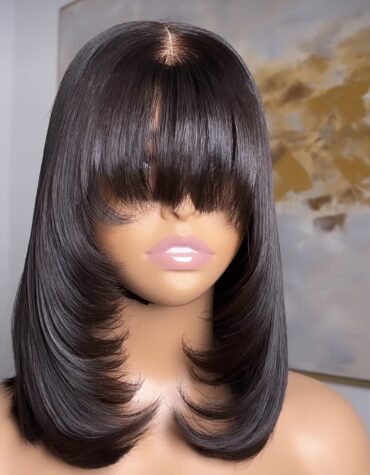 12inches 200g closure fringe trimmed layered