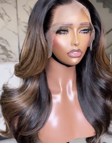 20inches 300g layered 13*4swiss frontal custom colored wig
