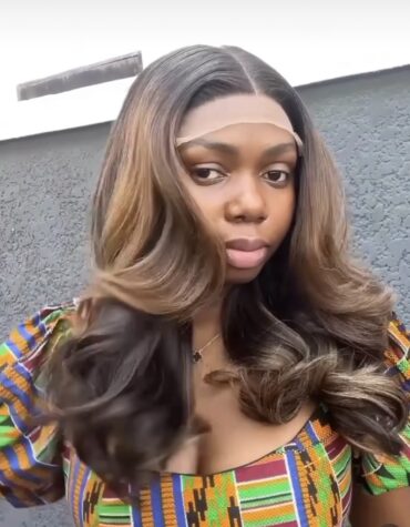 20inches 300g layered 5*5 closure custom colored wig