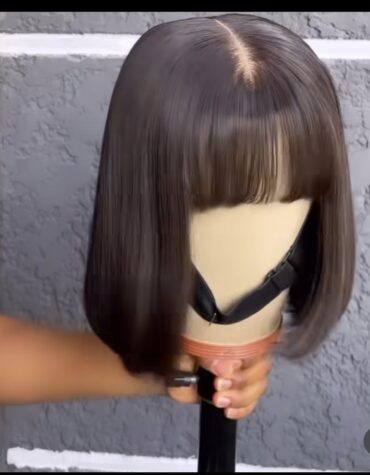 10inches 2*6 closure fringe wig