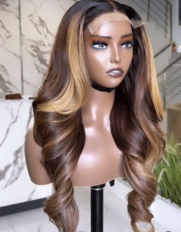 22inches 400g 5*5HD lace
Custom colored