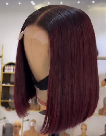 10inches 200g 2*6 closure custom colored wig