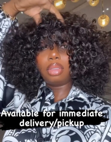 Curly fringe wig