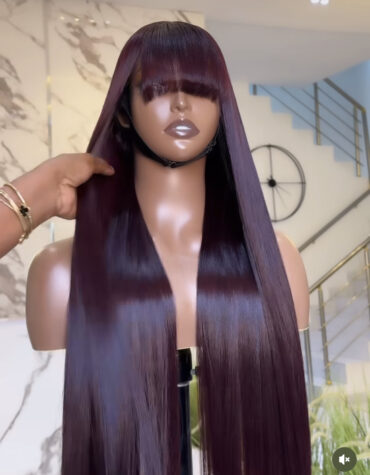 2*6 Closure fringe wig. Custom colored