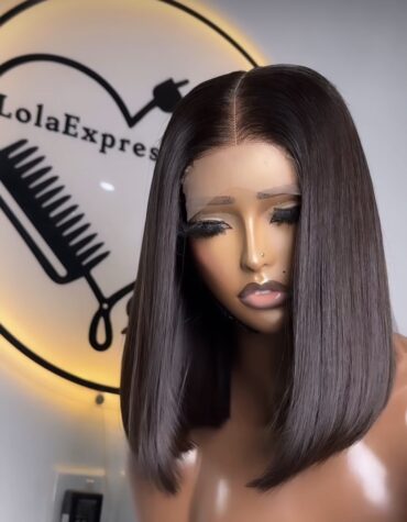 12inches 200g 2*6 closure wig