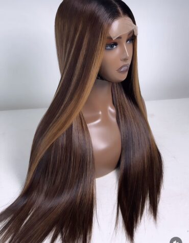 22inches 300g 2*6 closure custom colored wig