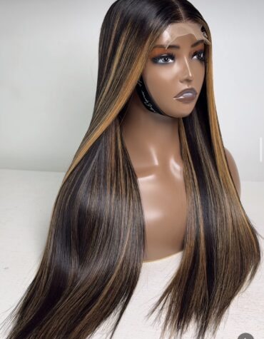 22inches 300g 2*6 closure custom colored wig