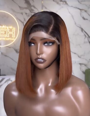 10inches 200g swiss closure custom colored wig