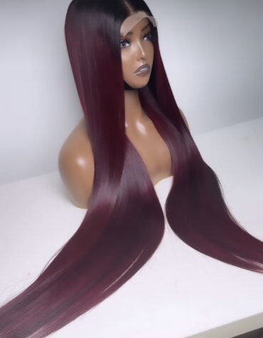 30inches 400g 2*6 closure wig Custom colored