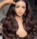 22inches 300g layered 13*4swiss frontal custom colored wig