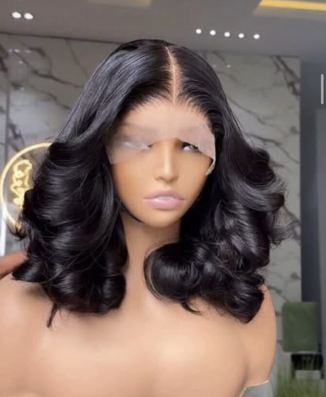 14inches 300g 5*5swiss layered wig