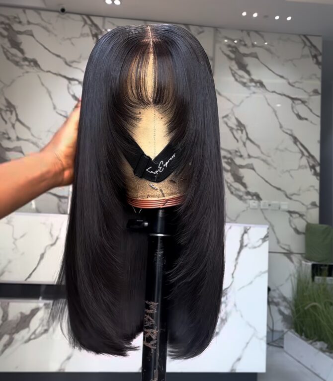 18inches 300g closure fringe layered