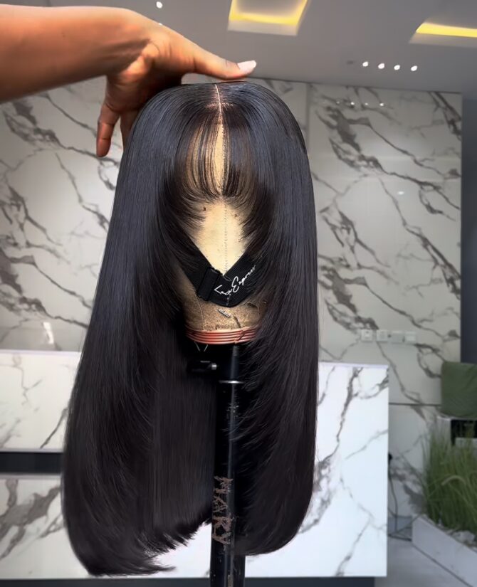 18inches 300g closure fringe layered