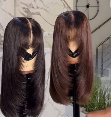 18inches 300g closure fringe layered