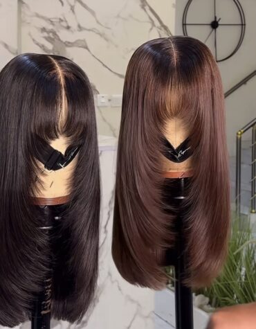 18inches 300g closure fringe layered