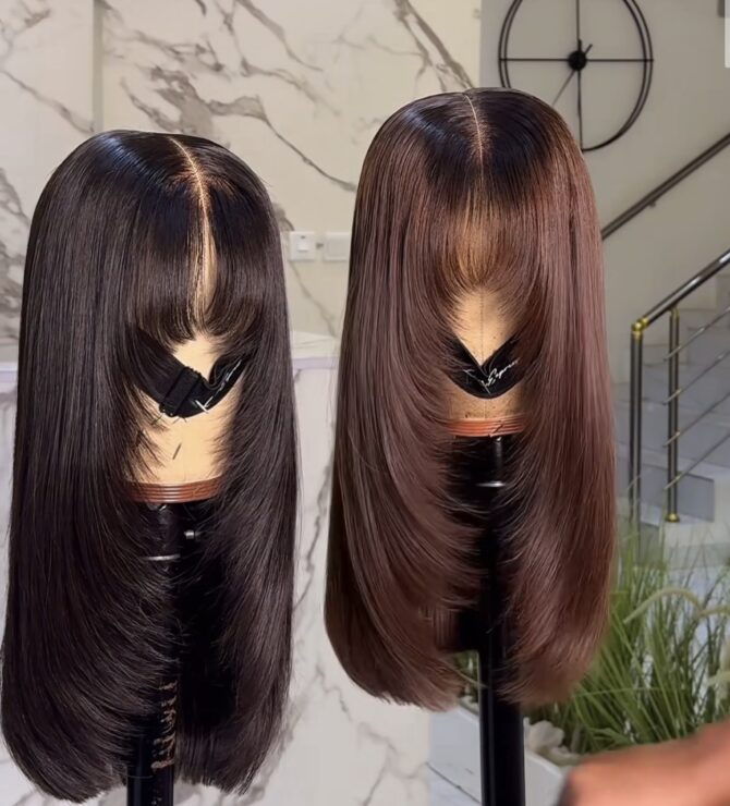 18inches 300g closure fringe layered