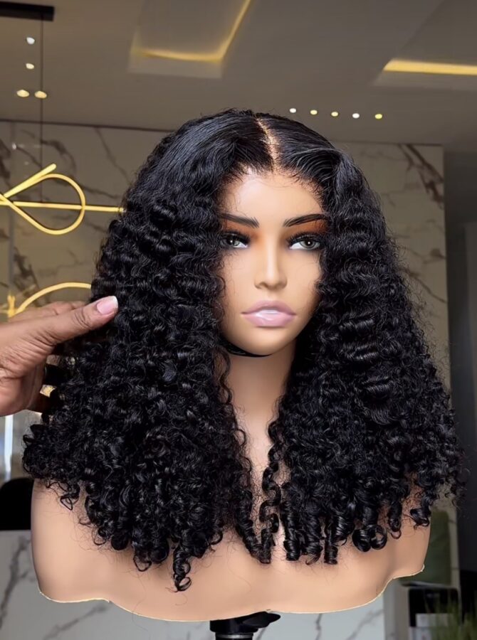 16inches 200g 5*5hd closure pixie curls