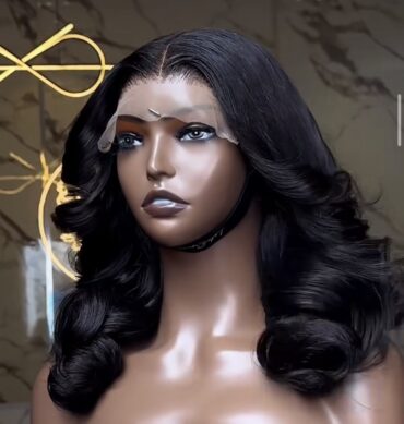 16inches 300g layered 5*5swiss closure wig
