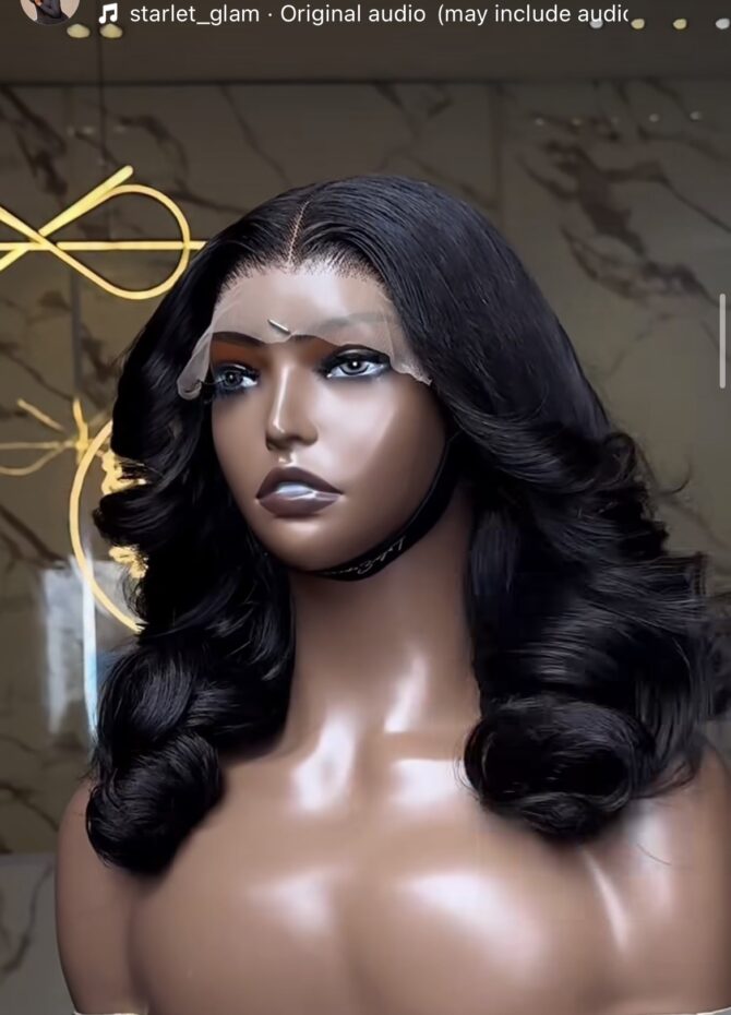 16inches 300g layered 5*5swiss closure wig