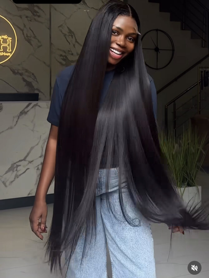 40inches 400g 6*6hd closure wig