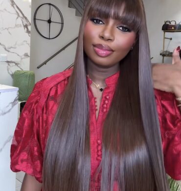 300g closure fringe custom colored wig