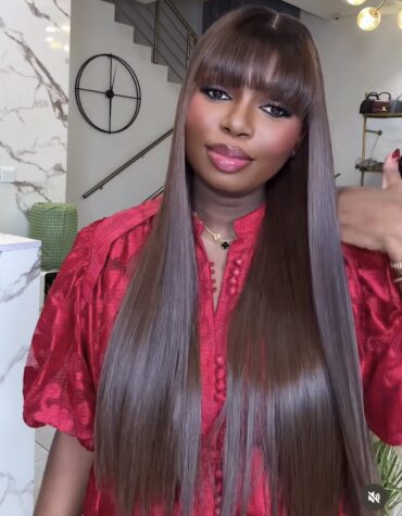 300g closure fringe custom colored wig