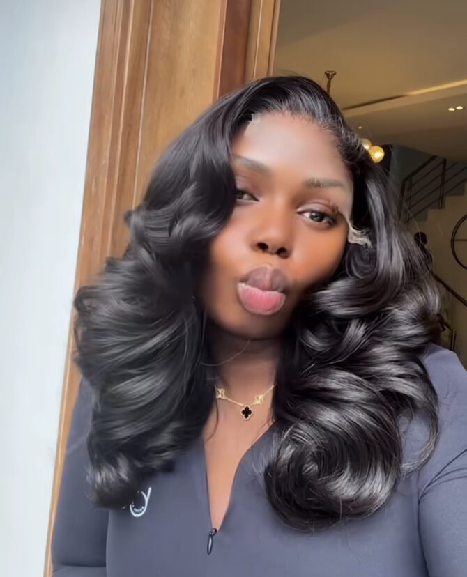 18inches 300g 6*6hd closure layered wig