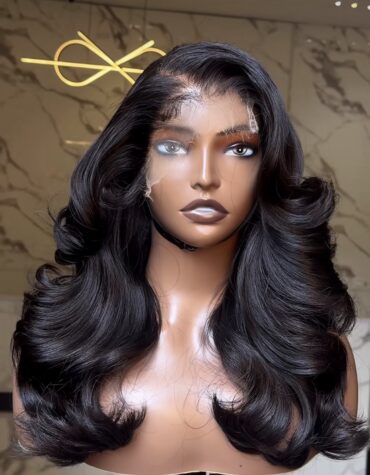 18inches 300g 6*6hd closure placed side layered wig