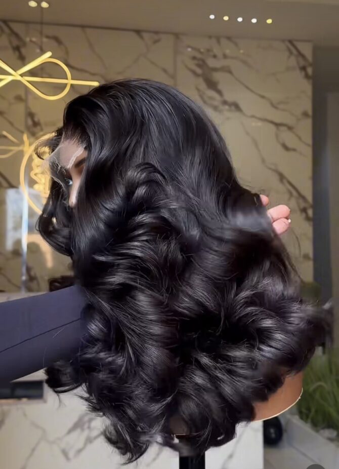 18inches 300g 6*6hd closure layered wig