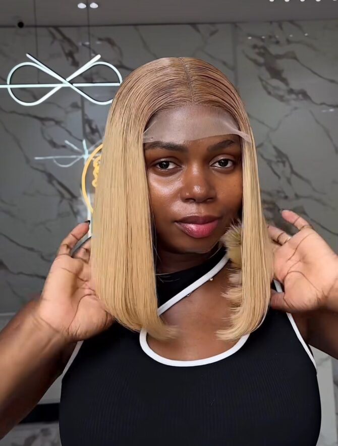 12inches 200g 3*6closure blonde wig