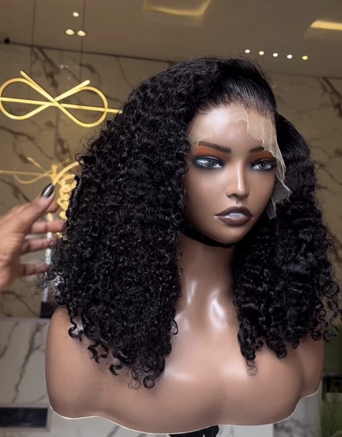 16inches 200g 13*6hd frontal pixie curls
