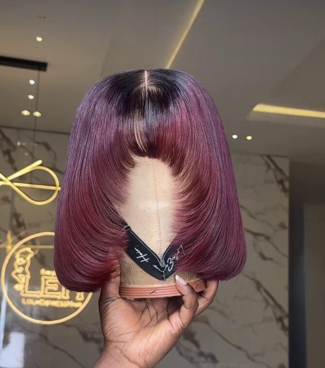 10inches 200g closure fringe layered custom colored