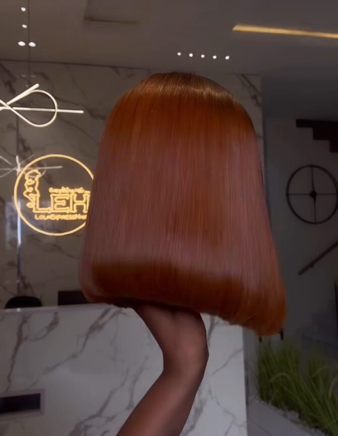 12inches 200g closure fringe custom colored wig