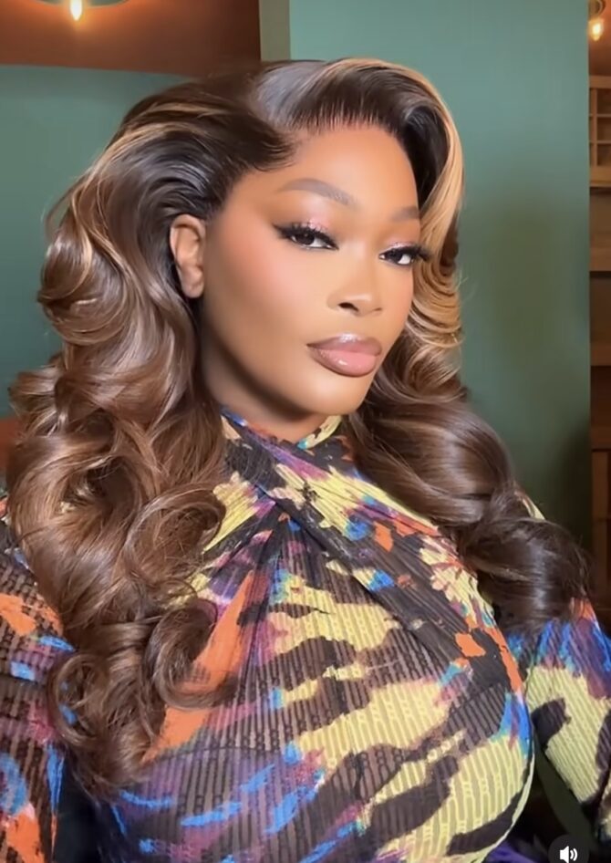 26inches 400g layered 13*6hd custom colored wig