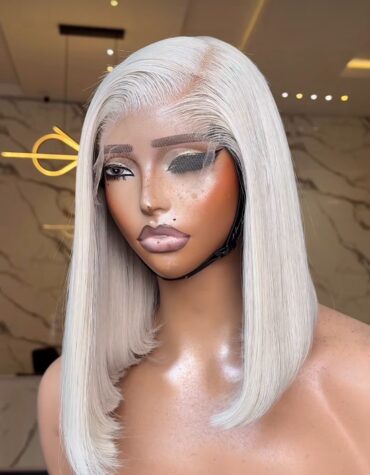 12inches 200g 6*6hd closure blonde wig