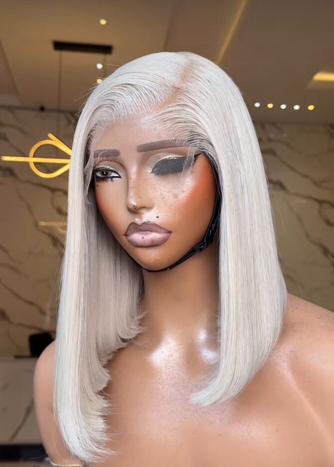 12inches 200g 6*6hd closure blonde wig