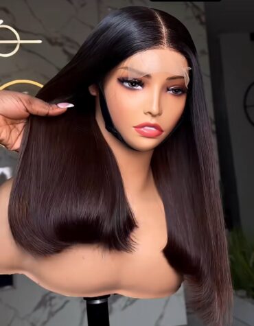 16inches 300g 2*6 closure custom colored wig