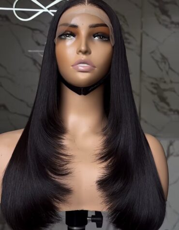 20inches 200g 5*5swiss closure trimmed layered