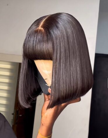 10inches 200g closure fringe bob wig