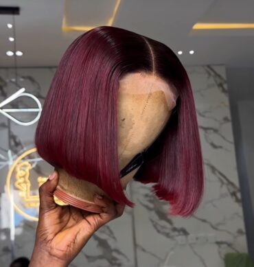 8inches 200g 2*6 closure custom colored wig