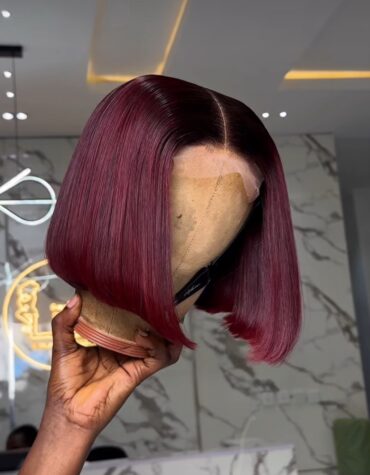 8inches 200g 2*6 closure custom colored wig