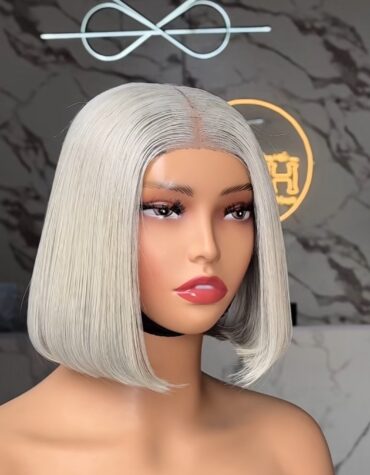 8inches 200g 2*6 blonde wig