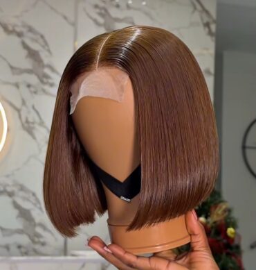 8inches 200g 2*4 closure wig