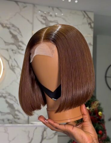 8inches 200g 2*4 closure wig