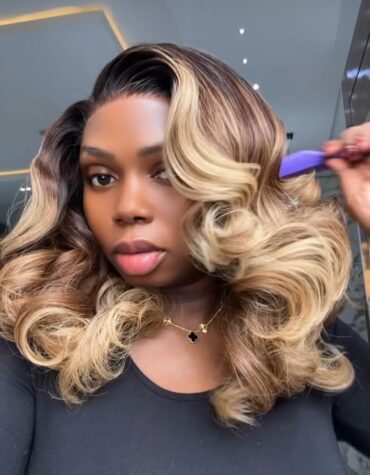 16inches 300g 6*6hd closure custom colored wig