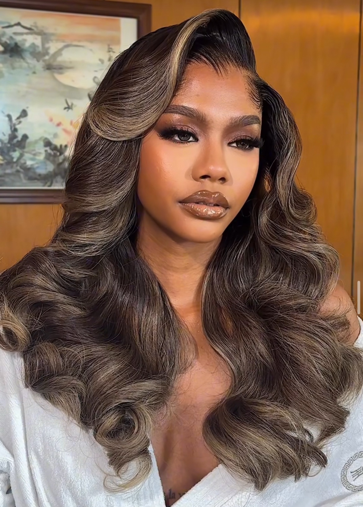 22inches 300g layered 13*6hd frontal in natural color