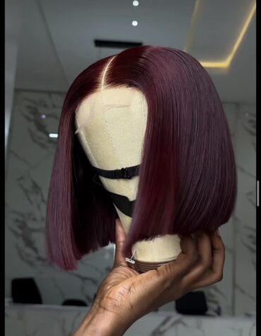 8inches 200g 2*4 closure wig