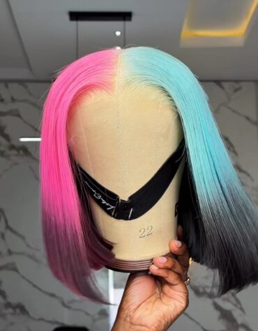 200g 6*6hd closure custom colored wig